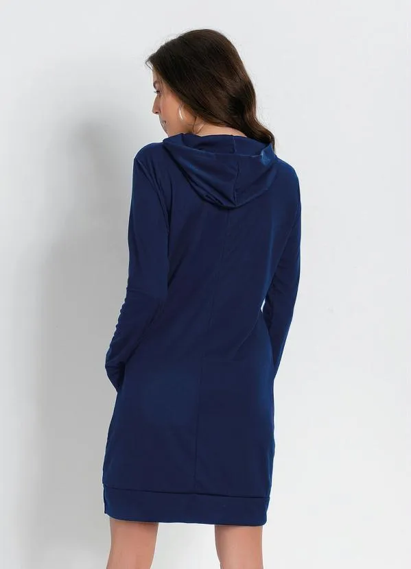 Moda Pop - Vestido Marinho com Touca 2