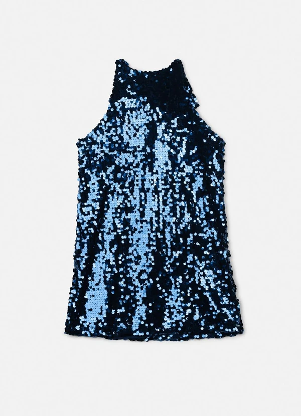 Authoria - Vestido Marinho de Paetê Marinho