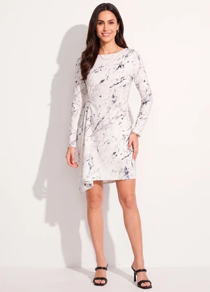 Quintess - Vestido Marmorizado em Poliflex - QUINTESS
