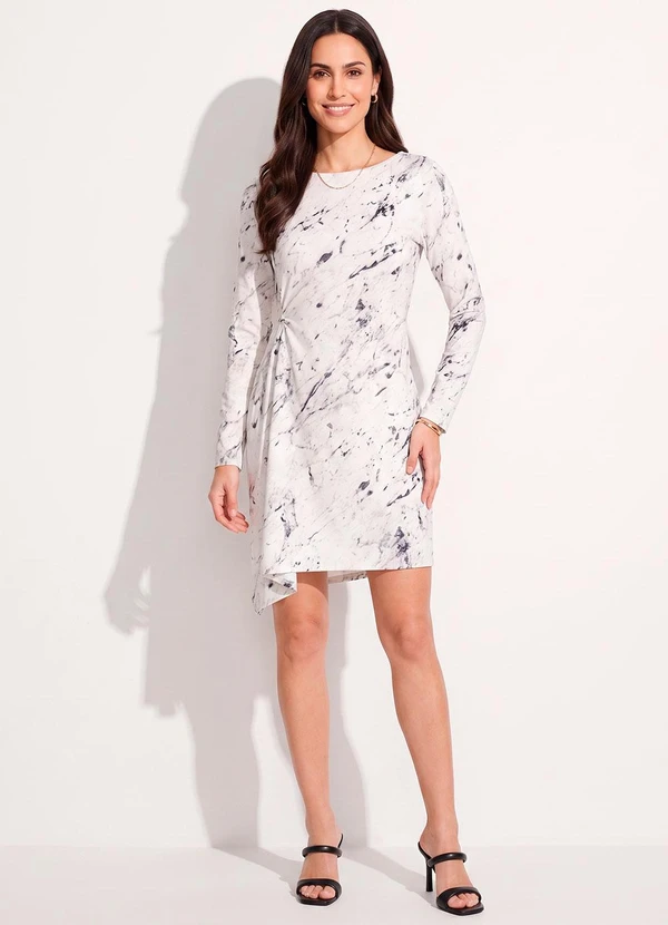 Quintess - Vestido Marmorizado em Poliflex