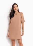 Vestido Marrom Claro em Linho