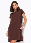 Vestido Marrom em Moletinho