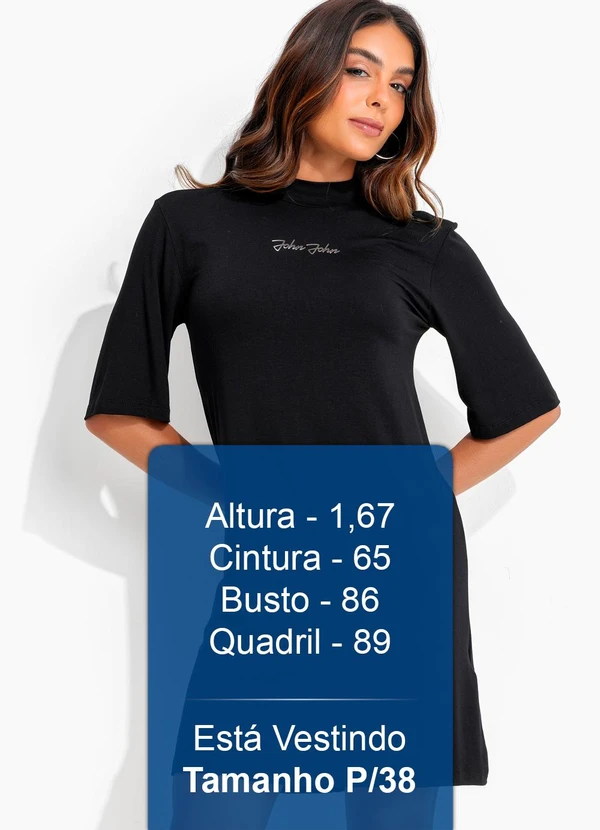 John John - Vestido Mc Visco Touch Jj Preto 6