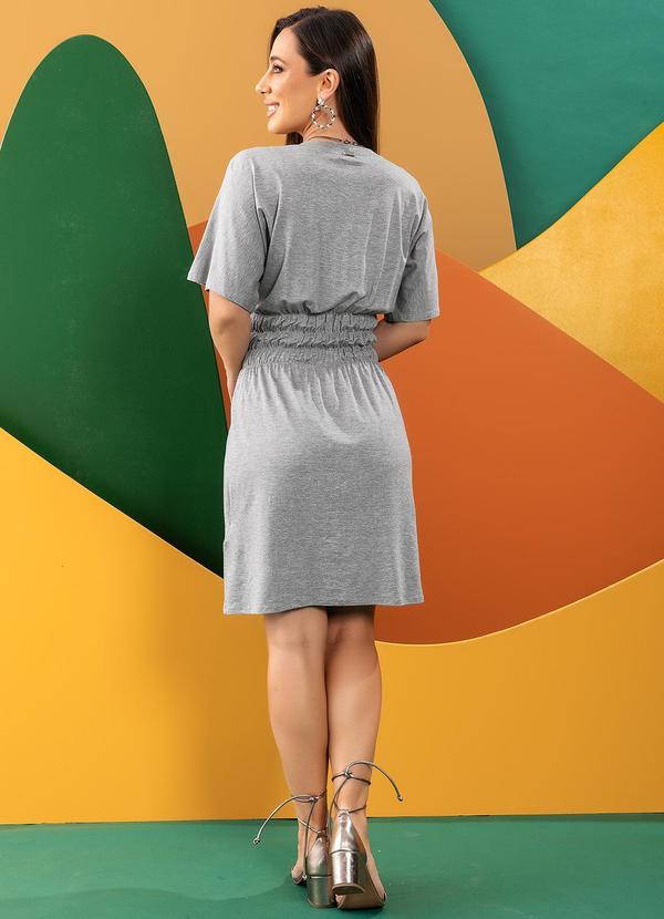 Quintess - Vestido Mescla Claro em Malha de Viscose 5