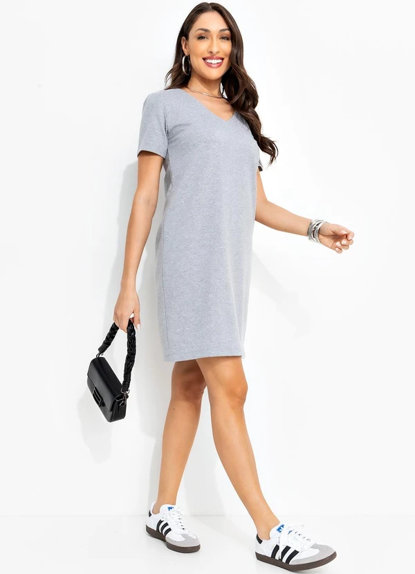 Bimini - Vestido Mescla Claro em Moletinho 3