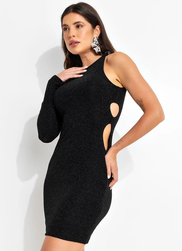 Colcci - Vestido Metalizado Pret0 6