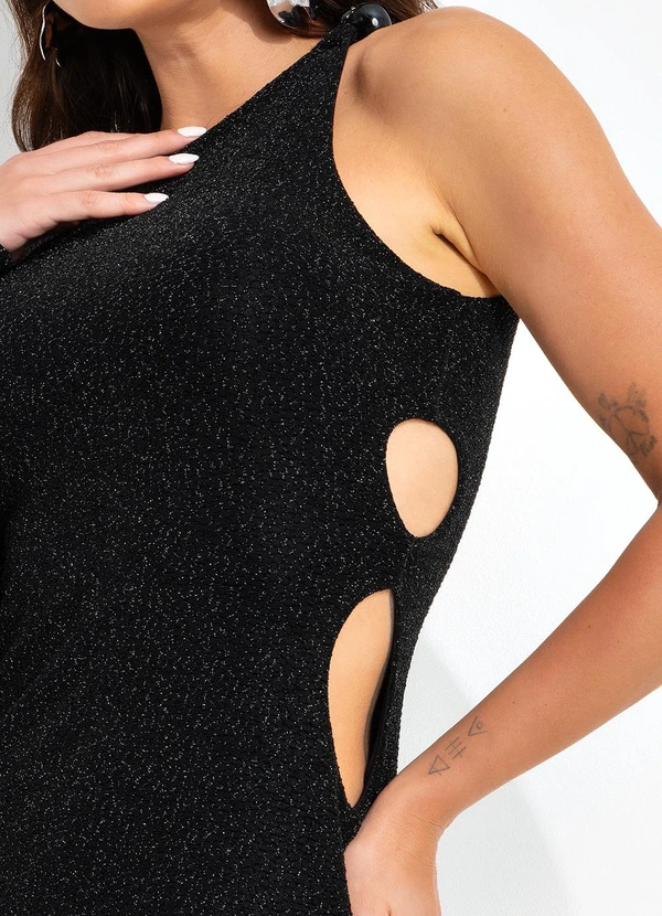 Colcci - Vestido Metalizado Pret0 8