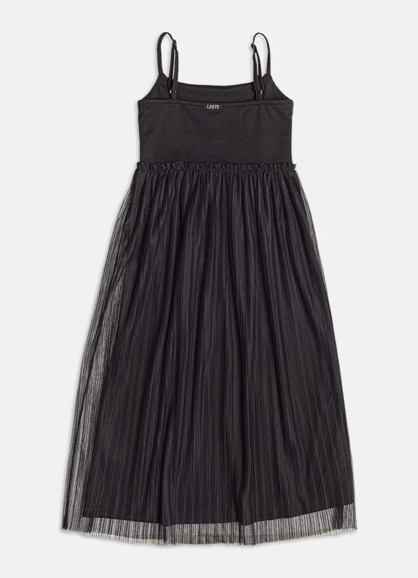 Authoria - Vestido Midi de Tule Preto 2