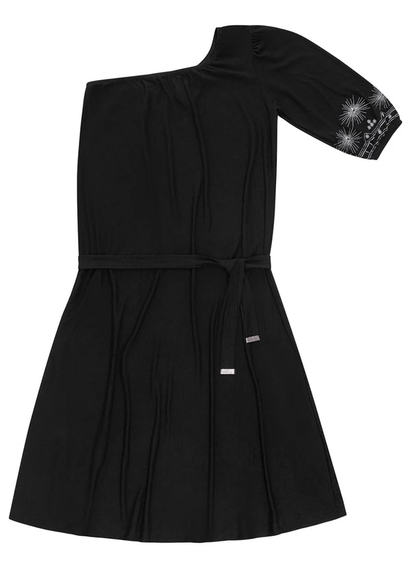Endless - Vestido Midi em Viscose Creponada Endless Preto 2