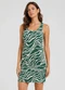 Infinita Cor - Vestido Midi em Viscose Creponada  Marrom - variação: Verde