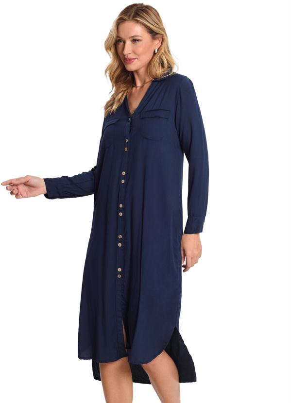 Endless - Vestido Midi Feminino Azul