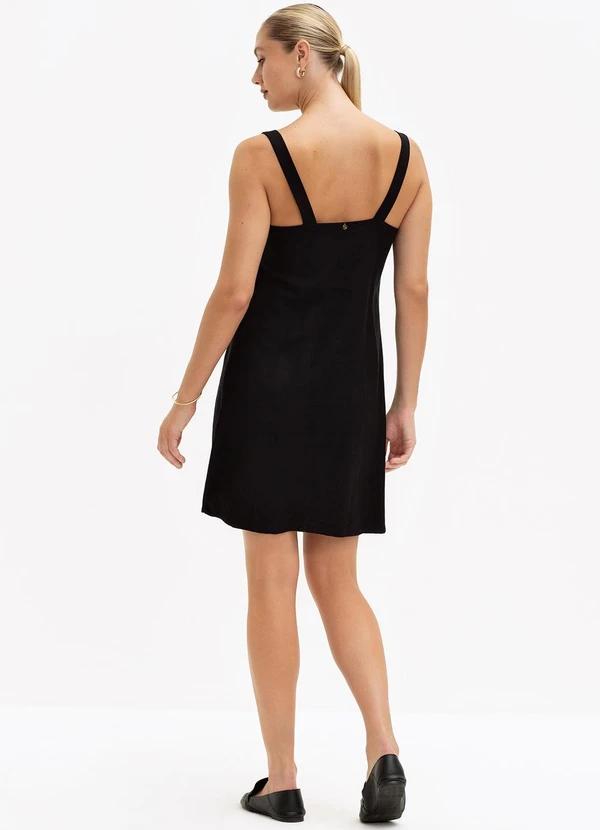 Principessa - Vestido Mini em Viscose Preto Vicky 4