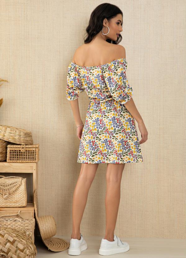 Quintess - Vestido Mini Floral com Bolsos 4