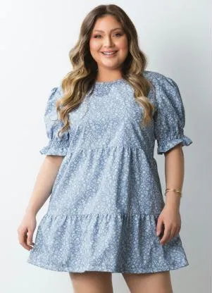 Quintess - Vestido Mini Floral com Recortes - QUINTESS