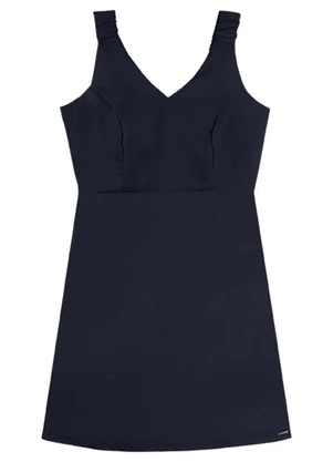 Outlet - Vestido Minimalist Charm Adulto Feminino Azul - OUTLET