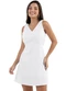 Outlet - Vestido Minimalist Charm Adulto Feminino Azul - variação: Branco