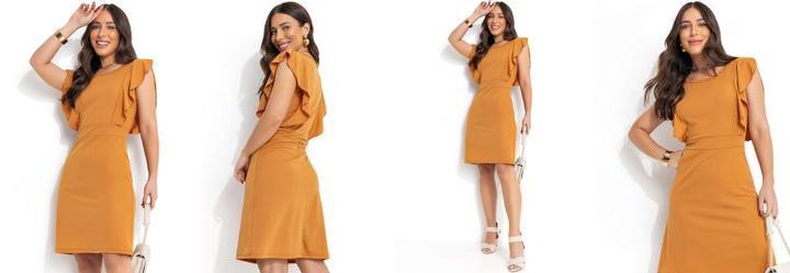 Vestido Mostarda em Malha