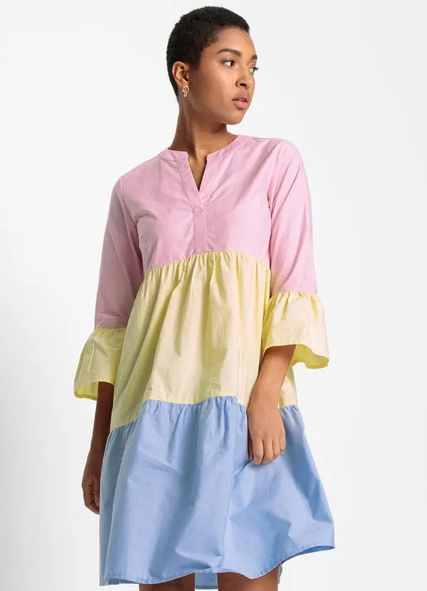 bonprix - Vestido Multicores em Tricoline