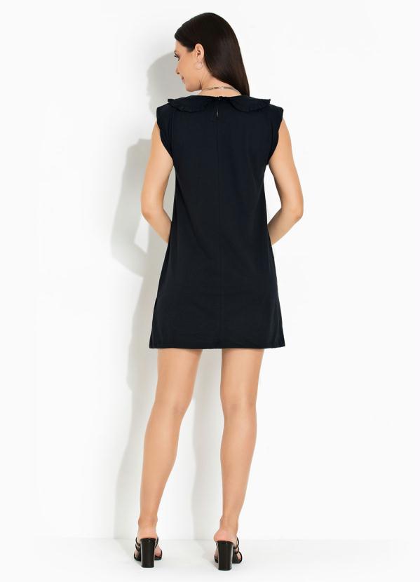 Outlet - Vestido Muscle com Ombreiras Preto 4