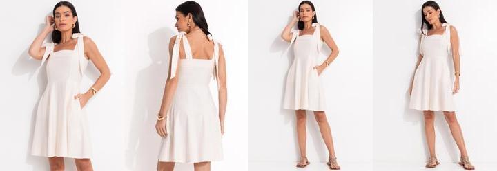 Vestido Natural em Linho