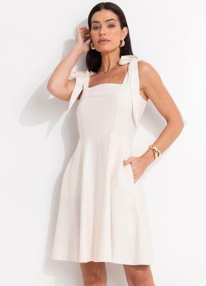 Vestido (Natural) em Linho