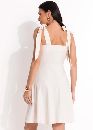 Quintess - Vestido Natural em Linho - QUINTESS