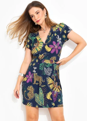 Quintess - Vestido Natureza Color em Malha de Viscose - QUINTESS