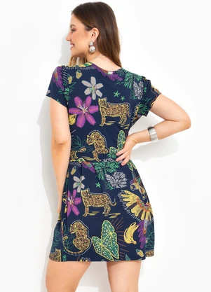 Quintess - Vestido Natureza Color em Malha de Viscose - QUINTESS