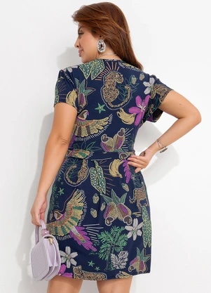 Quintess - Vestido Natureza Color em Malha de Viscose - QUINTESS