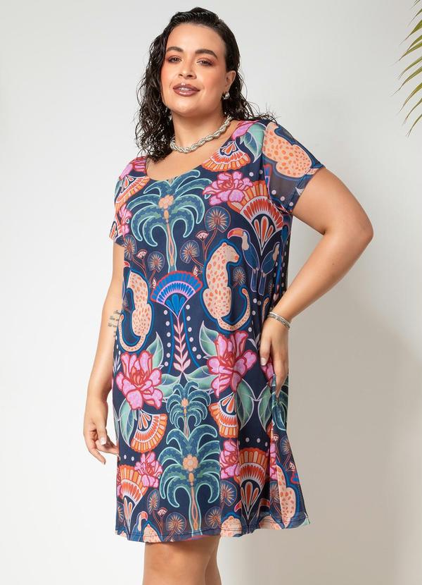 Quintess - Vestido Natureza Tropical em Tule 4