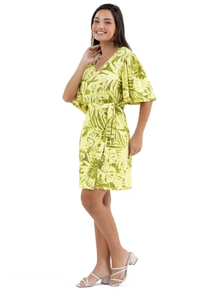 Outlet - Vestido Oásis de Verão Adulto Feminino Verde - OUTLET