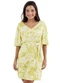 Outlet - Vestido Oásis de Verão Adulto Feminino Branco - variação: Verde