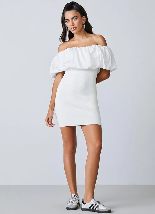 Authoria - Vestido Off de Tricot Balonê Off White 3