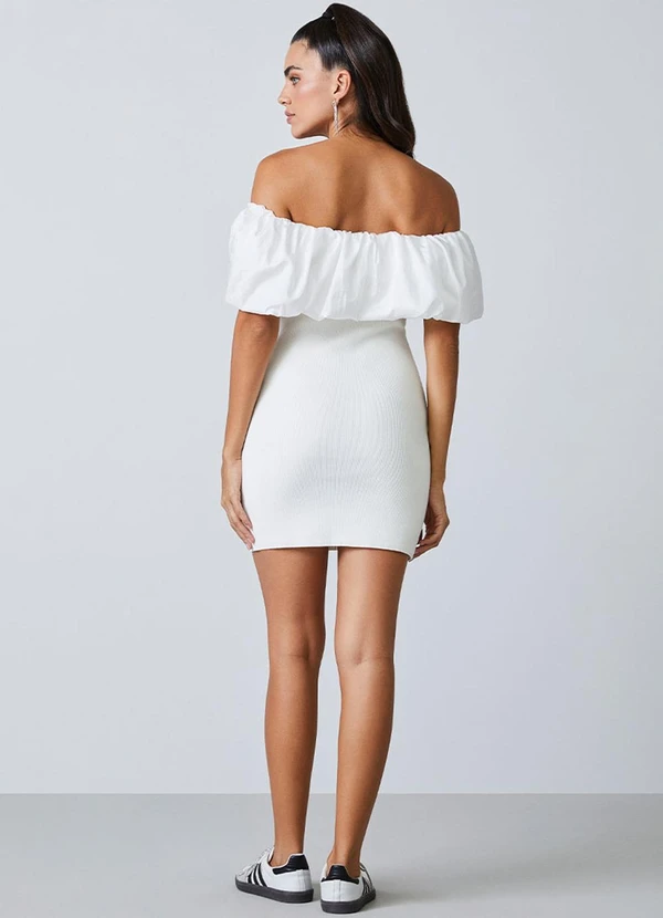 Authoria - Vestido Off de Tricot Balonê Off White 4