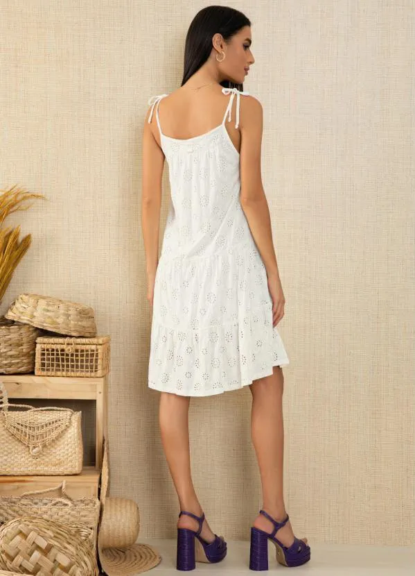 Quintess - Vestido Off White com Recortes em Camadas 4