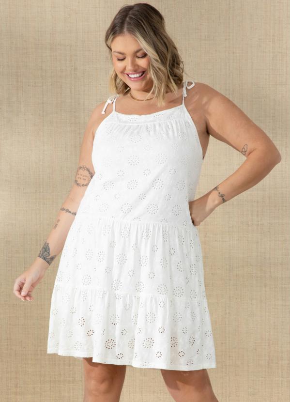 Quintess - Vestido Off White com Recortes em Camadas 5