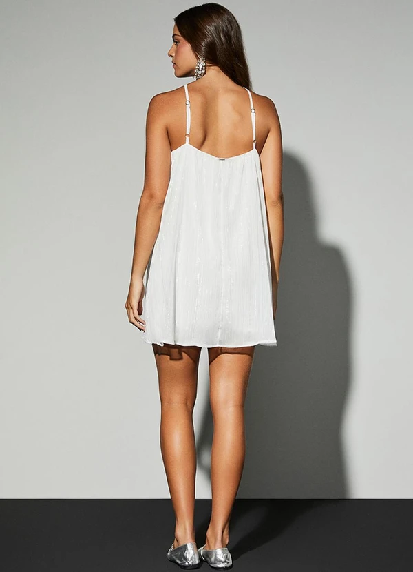 Authoria - Vestido Off White de Chiffon Off White 4