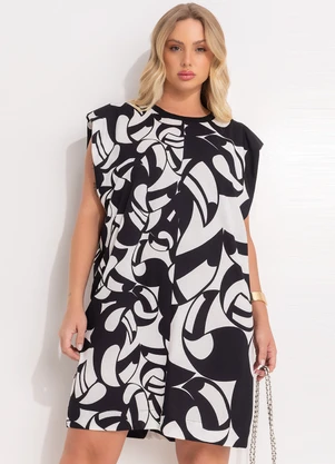 Farm - Vestido Ombreira Preto - FARM