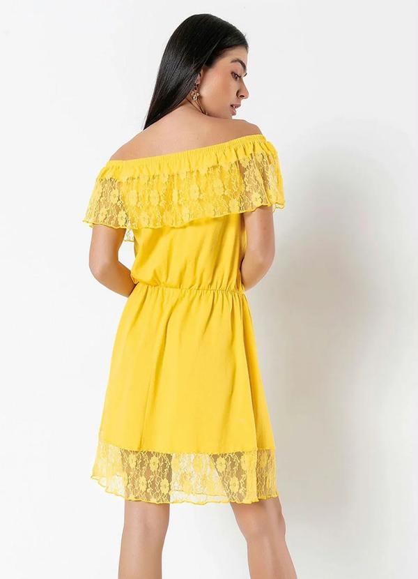 Outlet - Vestido Ombro a Ombro Amarelo 2