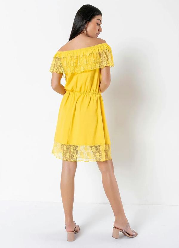 Outlet - Vestido Ombro a Ombro Amarelo 4