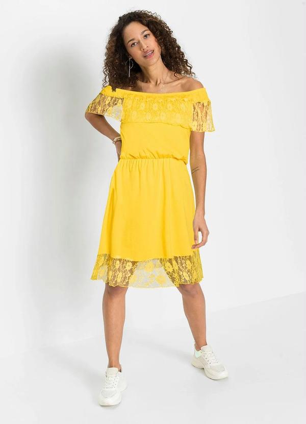 Outlet - Vestido Ombro a Ombro Amarelo 5