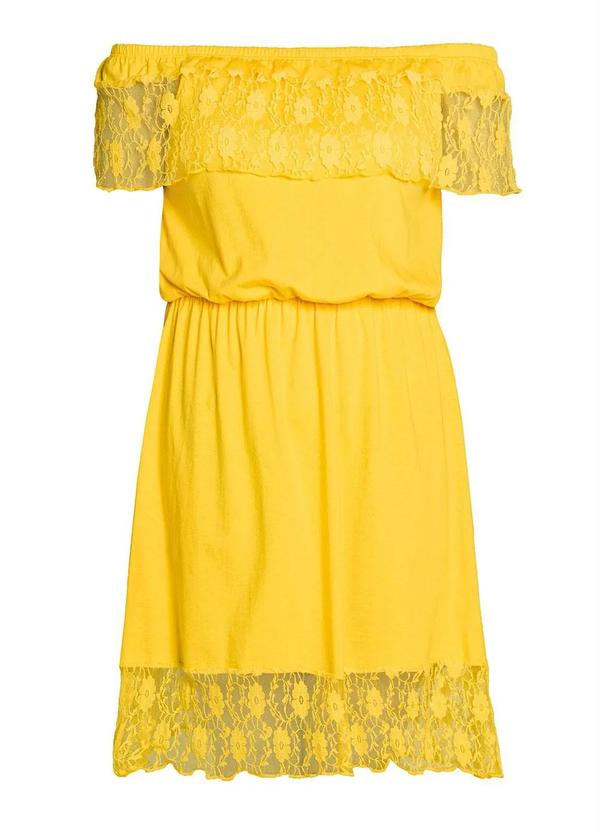 Outlet - Vestido Ombro a Ombro Amarelo 8
