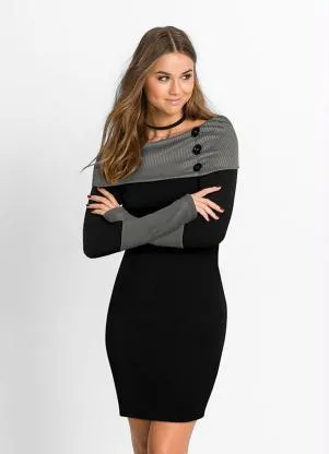 Queima Estoque - Vestido Ombro a Ombro Preto - QUEIMA ESTOQUE