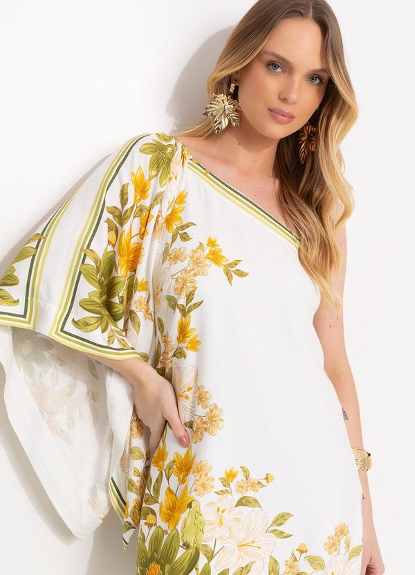 Farm - Vestido Ombro Só Lenço Ararajuba Off White 4