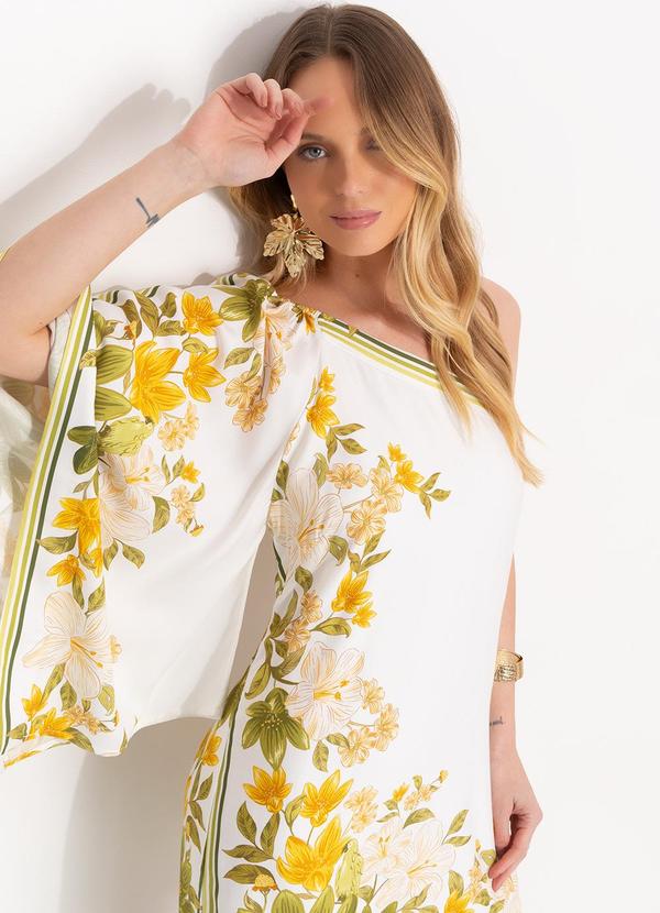 Farm - Vestido Ombro Só Lenço Ararajuba Off White 6