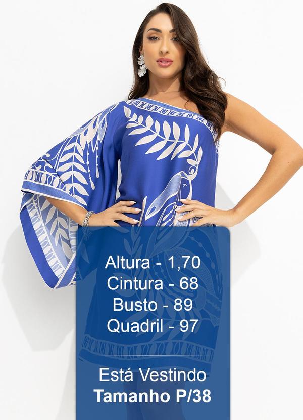 Farm - Vestido Ombro So Rendeira em Viscose Azul 9