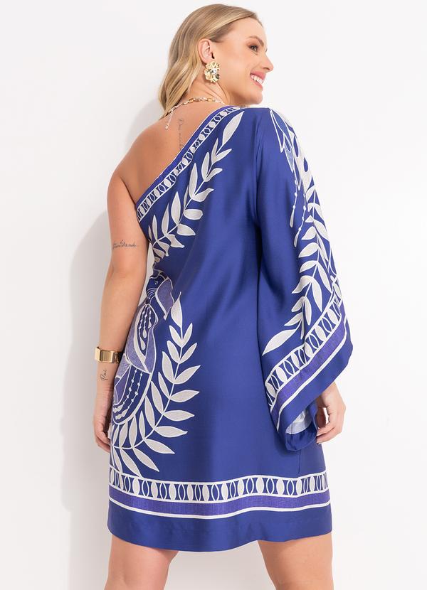 Farm - Vestido Ombro So Rendeira em Viscose Azul 5