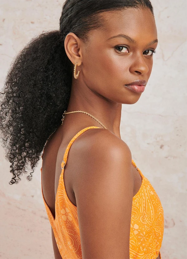 Authoria - Vestido Paisley Laranja Laranja 4