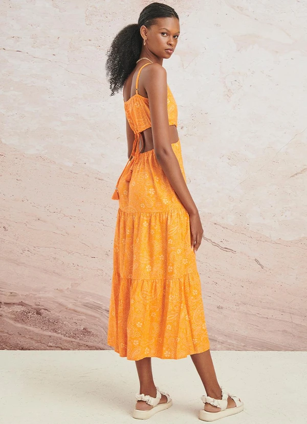 Authoria - Vestido Paisley Laranja Laranja 6