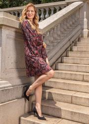 Vestido Paisley Terroso em Malha Fria